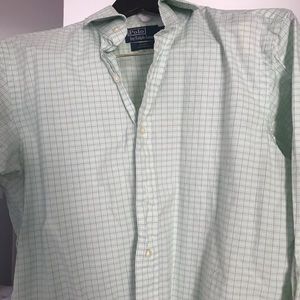 Green check Ralph Lauren dress shirt 16 34/35
